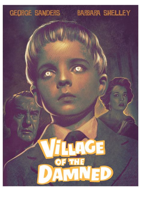 Village Of The Damned, Science Fiction Movies, Classic Horror Movies, 80s Movies, Classic Horror, Horror Art, Horror Movies, Good Movies, Science Fiction