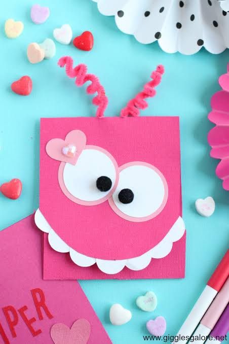 Valentine Cards For Kids To Make For Parents, Valentines Cards Kids Can Make, Child Valentine Cards, Giraffe Valentine Card, Valentine Cards For Kids Handmade, Children’s Valentine Cards, Easy Homemade Valentines Day Cards, Diy Valentine Cards For Kids Classroom, Pop Up Valentine Cards Diy For Kids