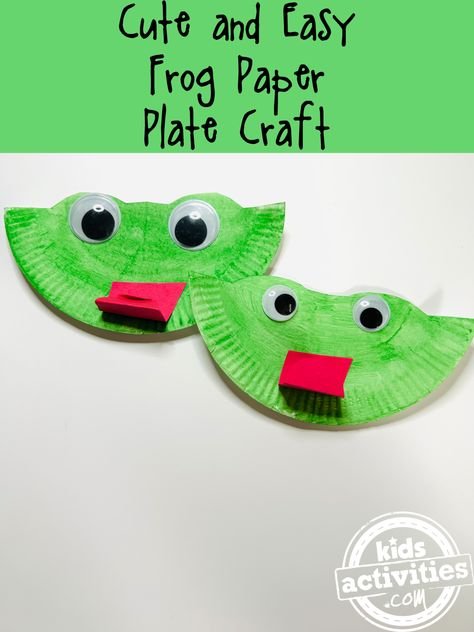 Green Paper Plate Craft, Frog Craft For Preschool, Easy Frog Craft, Kids Science Fair Projects, Frog Craft, Educational Websites For Kids, Paper Plate Craft, Frog Crafts, Rose Crafts