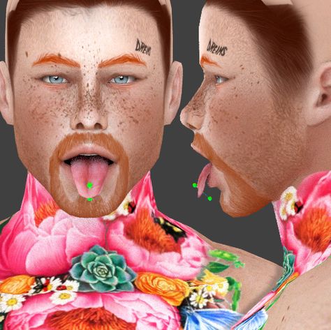 Sims 4 Men Clothing, Sims 4 Piercings, Sims 4 Tattoos, Sims 4 Body Mods, Tongue Piercing, Sims 4 Collections, Sims 4 Mods Clothes, Sims 4 Clothing, The Sims4