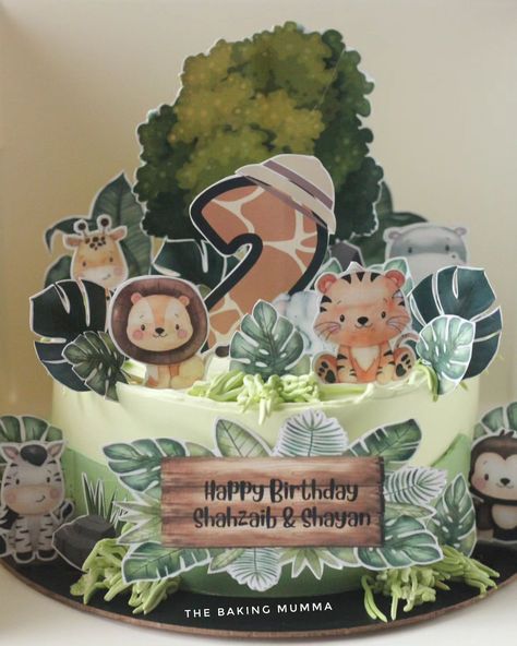 Creating wild memories with this jungle-themed cake 🦁🌿 Perfect for those who want a roaring celebration without breaking the bank! Printed toppers bring the adventure to life, making this cake both fun and budget-friendly. 🌟 #HomeBaker #JungleTheme #BudgetFriendlyCakes #TheBakingMumma Jungle Theme, The Bank, Themed Cakes, Budget Friendly, Happy Birthday, Cake, Birthday