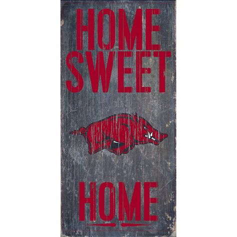 Razorback Decor, Arkansas Razorbacks Crafts, Florida State Football, Arkansas Razorbacks Football, Fsu Football, Sweet Home Design, Wood Signs For Home, Sun Devils, Indiana Hoosiers