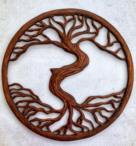 A new Celtic Tree of Life carving... - Knight Woodcraft Tree Of Life Carving, Celtic Wood Carving, Woodcarving Ideas, Celtic Tree Of Life, Life Tree, Vase Crafts, Celtic Tree, Midsummer Nights Dream, Wood Carving