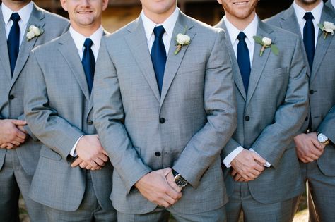 Grey suit navy tie Dark Grey Suit With Navy Tie, Grey Suit Navy Tie Wedding, Grey And Navy Suits Groomsmen, Light Grey Suit Navy Tie, Groom And Best Man Suits, Navy Groom Gray Groomsmen, Navy Tuxedo Wedding, Grey Suit Blue Tie, Toffee Rose