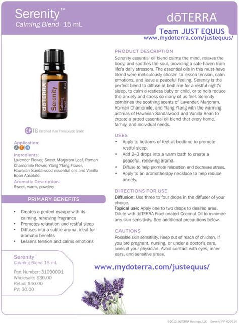 doTERRA 'SERENITY' CPTG Essential Oil Blend Lavender Essential Oil Uses, Serenity Essential Oil, Do Terra Essential Oils, Oils And Their Uses, Doterra Serenity, Terra Essential Oils, Doterra Oils Recipes, Oils Benefits, Doterra Blends