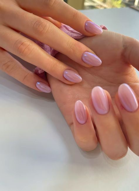 Light Purple Pink Nails, Minimal Summer Nails, Hybrid Gel Nails, Nude Summer Nails, Pink Dip Nails, No Chip Manicure, Unghie Sfumate, Kutek Disney, Milky Nails