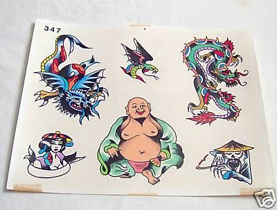 Lyle Tuttle Tattoo Flash, Lyle Tuttle, Vintage Tattoo Flash, Traditional Tattoo Flash Art, Vintage Tattoo Design, Flash Ideas, Tattoo Themes, Traditional Tattoo Sleeve, Traditional Flash