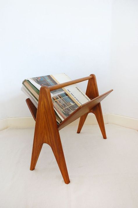 vintage danish modern teak magazine racks | Girlfriend is Better Magazine Racks, Mcm Furniture, Universal Studios Hollywood, Mid Century Modern Interiors, Gus Modern, Mid Century Modern Decor, Retro Furniture, Teak Furniture, Mid Century Decor