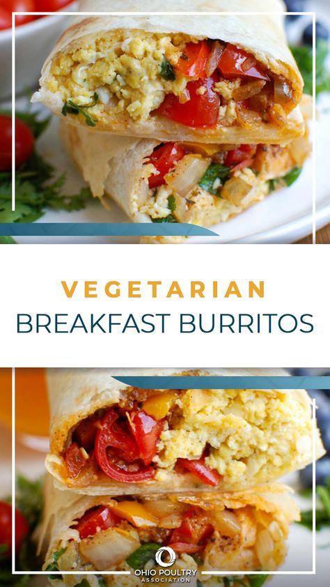 Egg Burritos, Vegetarian Burrito, Veggie Breakfast, Vegetarian Meal Prep, Hello Fresh, Vegetarian Breakfast, Dinner Recipes For Kids, Breakfast Burritos, Delicious Vegetarian