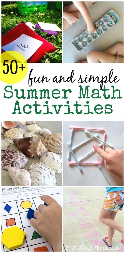 Math Problem Of The Day, Math Summer Camp, Summer Math Worksheets, Summer Math Activities, Math Camp, Summer Learning Activities, Math Tips, Math Geek, Math Activities For Kids