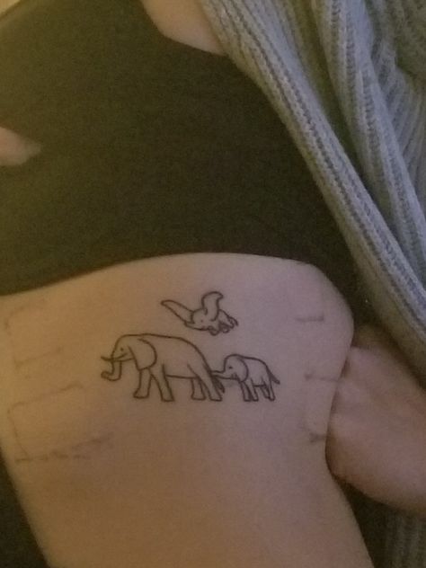 Flying Elephant Tattoo, Mother And Baby Elephant Tattoo, Mother And Child Tattoo, Aunt Tattoo, Dumbo Tattoo, Child Tattoo, Baby Elephant Tattoo, Tattoo Mother, Dumbo Elephant