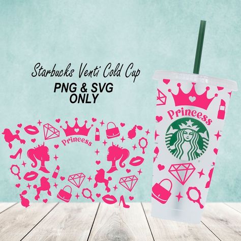 Princess Tumbler, Barbie Theme Party, Crown Svg, Princess Svg, Barbie Theme, Cup Svg, Coffee Svg, Bar Set Up, Cute Princess