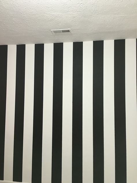 So proud and happy I did this wall lots of attention to detail but came out gorgeous!! Black and white striped wall with pink accent wall!!  #stripedwall #blackandwhitewall #diywallpainting #newroom #joannmaguire #lovemynewwall #ididthisstripedwall #blackandwhitewallaccentpinkwall #basementnewlook Black And White Stripe Wall, Black And White Accent Wall, Black And White Striped Wall, Pink Accent Wall, Striped Bedroom, Pink Accent Walls, Stripe Wall, Office Idea, Ideas Decoracion