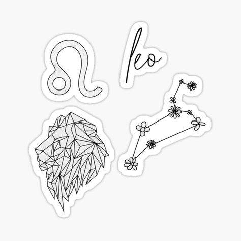 Zodiac Gifts & Merchandise | Redbubble Capricorn Sticker, Leo Sticker, Capricorn Tattoo, Preppy Stickers, Pop Stickers, Tumblr Stickers, Zodiac Gifts, Bullet Journal Stickers, Flower Tattoo Designs