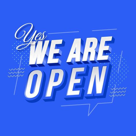 We are open sign concept | Free Vector #Freepik #freevector #business Open For Business Sign, We Are Open Sign, Open Sign, Business Poster, Graphic Design Agency, Open Signs, Creative Poster Design, We Are Open, Medical Technology