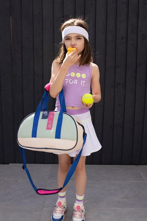 Kids Tennis Clothes, Tennis Pictures, Ball Aesthetic, Kids Tennis, Tennis Outfits, Kids Activewear, Tennis Tops, European Girls, Zara Kids