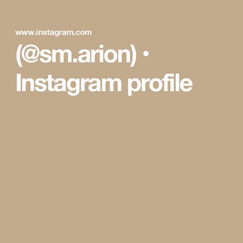 (@sm.arion) • Instagram profile Instagram Profile, Instagram