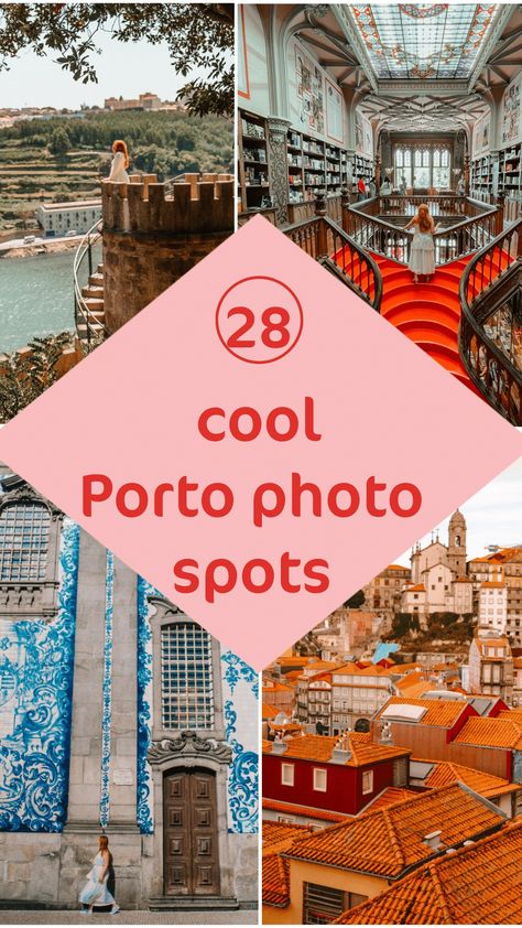 All the best secret Porto Instagram spots and hidden gems in this Portugal city for amazing photos! At golden hour, head to this hidden Douro River lookout spot for photos of Ponte Dom Luis I Bridge overlooking Gaia and Porto. You have to find the blue tiles and Miradouros all around the city. There are so many photo spots in Porto! #portugal #porto #photography #instagram Tonal Home Gym, Porto Photography, Portugal City, Portugal Cities, Porto Travel, Portugal Porto, Pink Art Deco, Preventative Health, Wine Travel