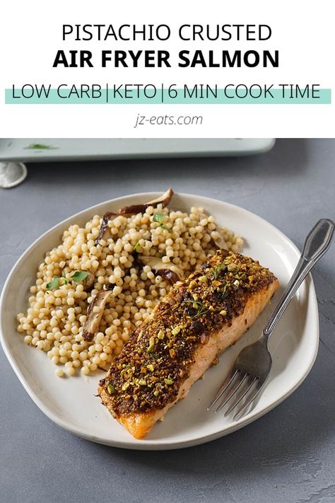 Best Air Fryer Salmon, Salmon Healthy, Making Couscous, Pistachio Crusted Salmon, Air Fryer Fish Recipes, Best Salmon Recipe, Air Fryer Salmon, The Best Air Fryer, Best Air Fryer