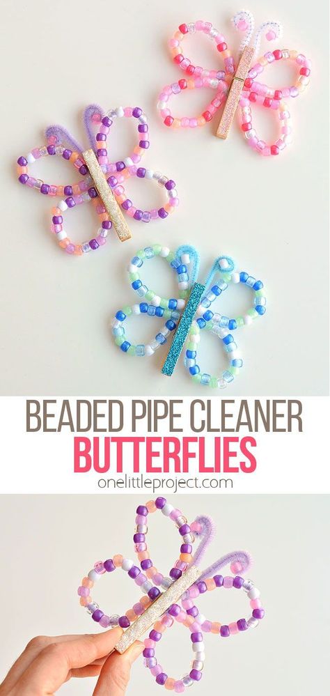 Pipe Cleaner Butterfly, Butterfly Craft, Butterfly Tutorial, Pipe Cleaner Crafts, Camp Crafts, Spring Crafts For Kids, Butterfly Crafts, Pipe Cleaners, Camping Crafts