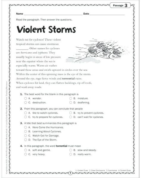 Picture Comprehension Worksheets For Grade 4 3rd Grade Reading Comprehension Worksheets, 4th Grade Reading Worksheets, 7th Grade Reading, Science Reading Comprehension, 2nd Grade Reading Worksheets, 2nd Grade Reading Comprehension, Reading Comprehension Practice, Worksheets For Grade 3, Close Reading Passages