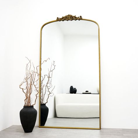 Large Gold Mirror, Gold Arch Mirror, Antique Gold Frame, Victorian Hallway, Victorian Mirror, Floor Length Mirror, Hallway Mirror, Leaner Mirror, Arched Mirror