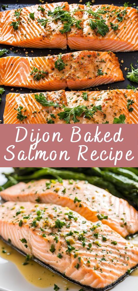 Paleo Salmon Recipes Baked, Oven Baked Salmon Dijon Mustard, Baked Wild Salmon, Baked Salmon Mustard, Salmon Recipes With Dijon Mustard, Salmon Recipe Easy, Baked Glazed Salmon, Salmon Seasoning Recipe Baked, Salmon Recipes Skin On