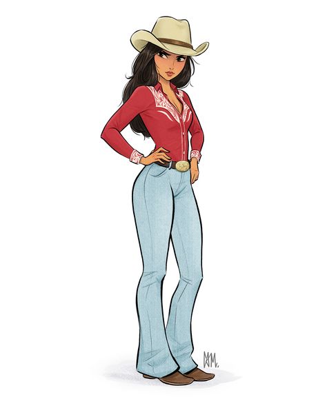 Cameron Mark, Cowgirl Art, Style Reference, Cartoon Girl Drawing, Cowgirl Western, Woman Drawing, Cute Art Styles, Girls Cartoon Art, Cool Art Drawings