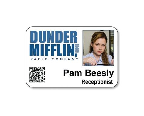 Dunder Mifflin Name Tag, Jim The Office, Custome Ideas, Kevin The Office, Pam The Office, Meredith Palmer, Pam Beesly, Best Of The Office, Angela Martin