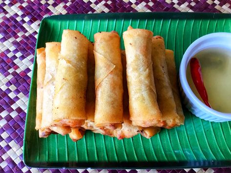 Lumpiang Gulay with Dried Alamang Lumpiang Gulay, Philipino Food, Vegetable Lumpia, Sprouting Sweet Potatoes, Baby Shrimp, Spring Roll Wrappers, Carrot Greens, Filipino Food, Chilli Pepper