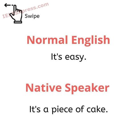 Normal English Vs Native Speaker, Normal English Vs Native English, English Speaking Book, English Phrases Sentences, Native Speaker, English Transition Words, Native English, Better English, English Phrases Idioms