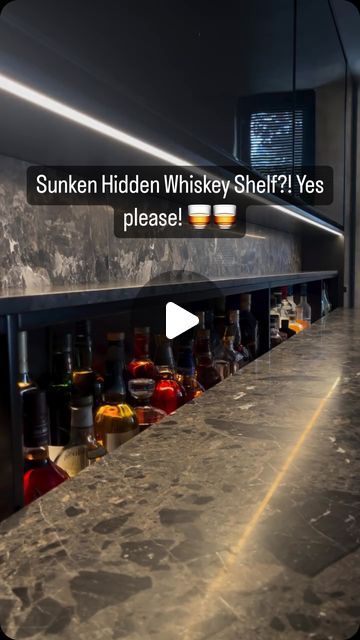 Whiskey Shelf, Classy Man Cave, Classy Man, Man Cave Items, Secret Bar, Speakeasy Bar, Whiskey Bar, Hidden Door, Shelf Styling