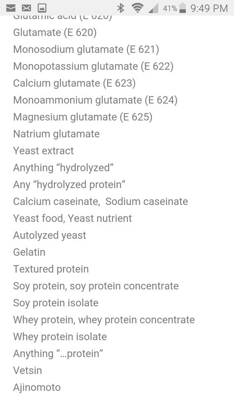 Monosodium Glutamate, Yeast, Nutrition, Health