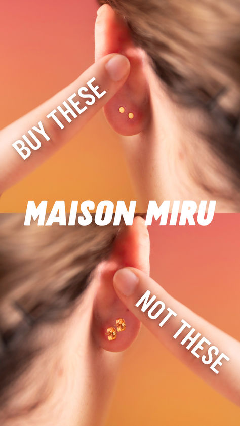 Meet the Maison Miru Nap Earrings®. Flat back earrings ACTUALLY durable for 24/7 wear. Nap Earrings, Maison Miru, Cool Ear Piercings, Flat Back Earrings, Pictures Ideas, Womens Casual, Womens Casual Outfits, Ear Piercings, Body Care