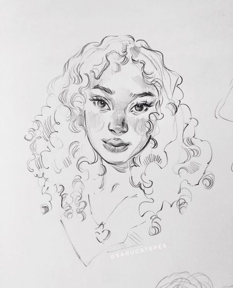 How To Draw Curly Hair, Sara Tepes, Sketchbook Art Journal, Art Painting Gallery, 캐릭터 드로잉, Arte Sketchbook, January 7, Sketchbook Inspiration, Sketch Painting