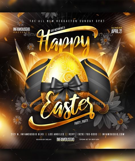 Happy Easter Flyer Design PSD Template Download @graphicriver  #Easter #Flyer #Design PSD #Template #Download #graphicdesign Easter Flyer Design, Grid Design Layout, Easter Flyer, Easter Flyers, Psd Template Downloads, Easter Weekend, Promotional Design, Easter Design, Grid Design