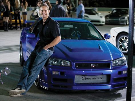 Paul Walker's 'Fast and Furious' Nissan Skyline R34 GT-R Goes Up for Auction | Man of Many Paul Walker Car, Paul Walker Wallpaper, To Fast To Furious, Paul Walker Tribute, Fast Five, Skyline Gtr R34, Furious Movie, R34 Gtr, Rip Paul Walker