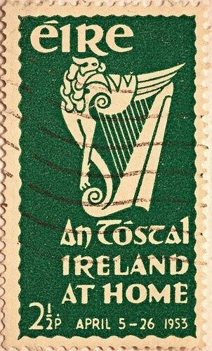 Ireland Postage Stamp Tattoo, Irish Postage Stamps, Irish Stamp Tattoo, Ireland Stamp Tattoo, Irish Culture Aesthetic, Irish Heritage Tattoo, Ireland Embroidery, Ireland Stamp, Irish Stamp