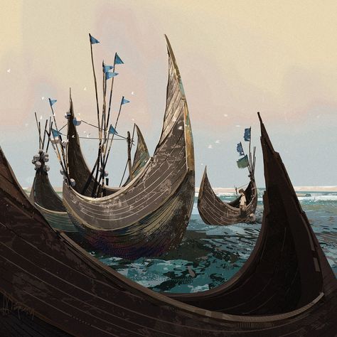 ArtStation - 20231113 Jocelyn Carmes, Boat Concept Art, Maojin Lee, Baldurs Gate, Baldur's Gate, Freelance Artist, Best Artist, Creative Process, Music Art