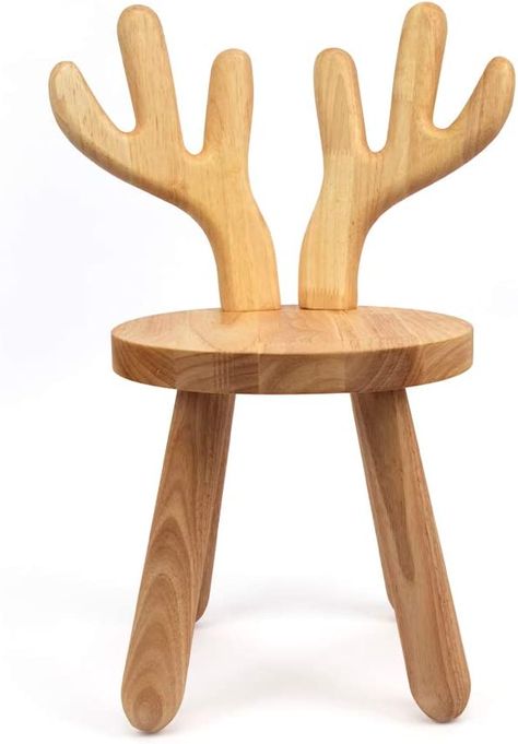 Amazon.com: Wooden Kids Chair Set(Pack 2), Naturally Finished Solid Hardwood,Bunny Ear Toddler Stool,Handmade, for Playroom, Nursery, Preschool,Bedroom,Kindergarten,Reading,Playing,Boys Girls Age 2+ (Natural) : Home & Kitchen Preschool Bedroom, Nursery Preschool, Kids Chair, Playroom Nursery, Deer Horn, Willow Wood, Toddler Chair, Baby Rocker, Kids Stool