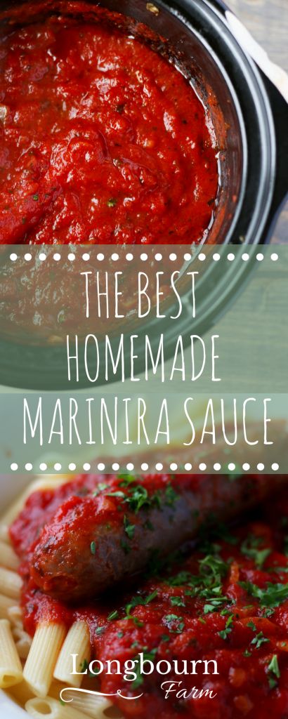 This homemade marinara sauce is easy to make in the crock pot and tastes better than anything you could buy at the store! How-to recipe video in the post! Best Homemade Marinara Sauce, Easy Sauces, Lasagna Easy, Homemade Marinara Sauce, Marinara Sauce Recipe, Marinara Sauce Homemade, Homemade Marinara, Fettuccine Alfredo, Fodmap Recipes