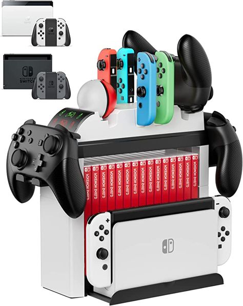 Video Game Storage, Oled Switch, Switch Accessories, Poke Ball, Game Organization, Tower Stand, Nintendo Switch Oled, Game Storage, Charger Station