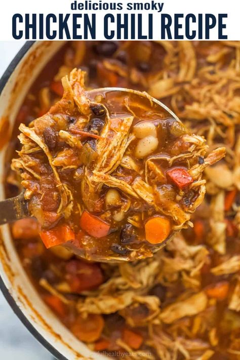 Chicken Chili With Vegetables, Indian Chili Chicken, Smoked Chicken Chili, Chicken Thigh Chili, Chicken Chilli Recipes, Chili Recipe Chicken, Best Chicken Chili Recipe, Chicken Chili Recipes, Chipotle Chicken Chili