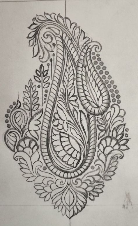 Paisley Drawing, Victorian Inspired Fashion, Design On Paper, Filigree Tattoo, Design Pattern Art, Birds Embroidery Designs, Floral Tattoo Sleeve, Flower Drawing Design, Folk Art Flowers