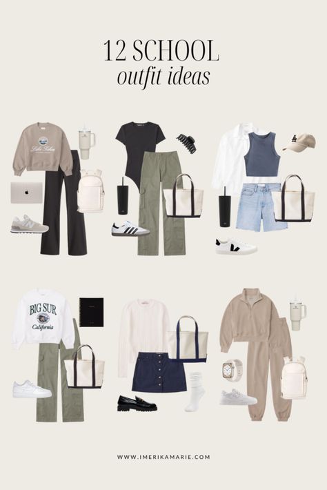 College Style Outfits, Outfit Ideas College, Outfit Ideas School, Study Outfit, Back To University, Outfit Ideas For School, Engagement Photo Outfits Fall, Class Outfits, College Wardrobe