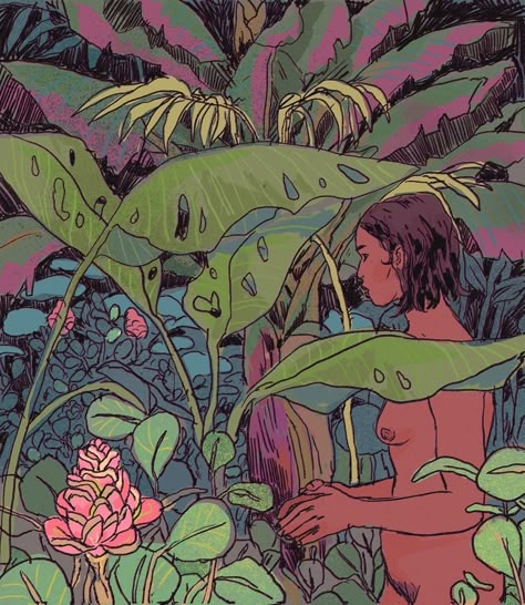 ✿ Murals, animation and design ✿ (@em_niwa) • Fotos y videos de Instagram Art Folio, Muse Art, Banana Leaves, Fairy Book, Artistic Inspiration, Banana Leaf, Painting Inspo, Comic Artist, Random Art