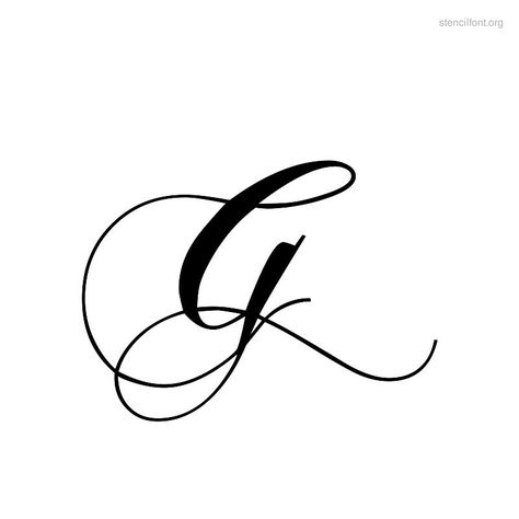 G Letter G Tattoo, Letter J Tattoo, Heartbeat Tattoo, The Letter G, G Tattoo, Petit Tattoo, Harry Styles Tattoos, Stencil Font, Initial Tattoo