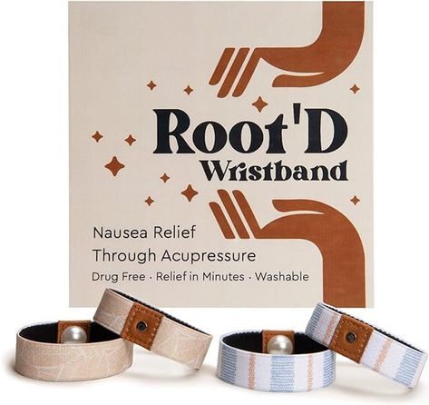 Amazon.com: Root'd Anti Nausea Wristband | Motion Sickness Bands, Morning Sickness Relief - Sea Bands for Motion Sickness & Travel, Pregnancy Nausea Relief Band (Small) : Health & Household Pregnancy Nausea Relief, Motion Sickness Bracelet, Morning Sickness Relief, Travel Blender, Sea Bands, Nausea Pregnancy, Nausea Relief, Anti Nausea, Avon Skin So Soft