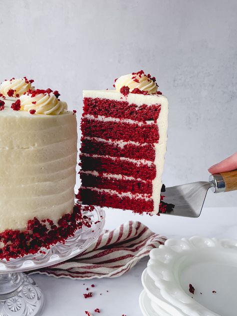 Old Fashioned Red Velvet Cake Old Fashioned Red Velvet Cake, Southern Red Velvet Cake, Cravings Recipes, Red Velvet Cake Recipe, Sweet Kitchen, Leftover Cake, Crepe Cake, Baking Cakes, Chocolate Hazelnut Spread