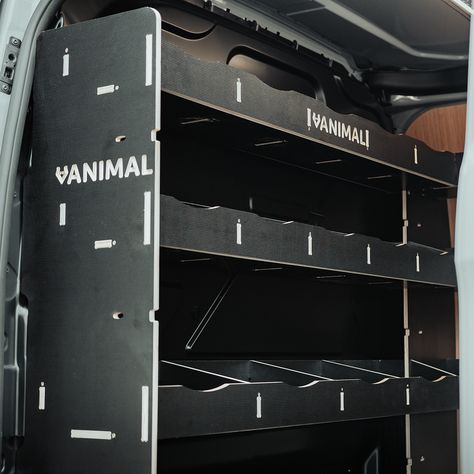 Vanimal (@vanimaluk) • Instagram photos and videos Van Shelf, Van Racking Systems, Van Organization, The Transporter, Van Racking, Plywood Design, Hexagonal Pattern, Van Storage, Van Ideas